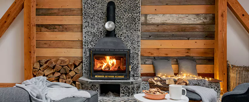 Thelin Hearth Products Direct Vent Gas Stove Fireplace Inspection in Willimantic, Connecticut